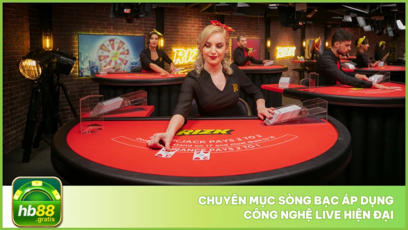 Chuyên mục sòng bạc áp dụng công nghệ live hiện đại